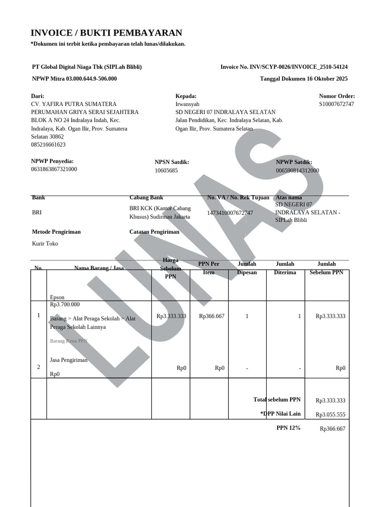 Invoice S10007672747 | PDF