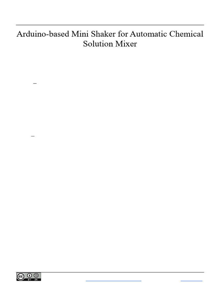 Arduino-based Mini Shaker for Automatic Chemical S (1) | PDF ...