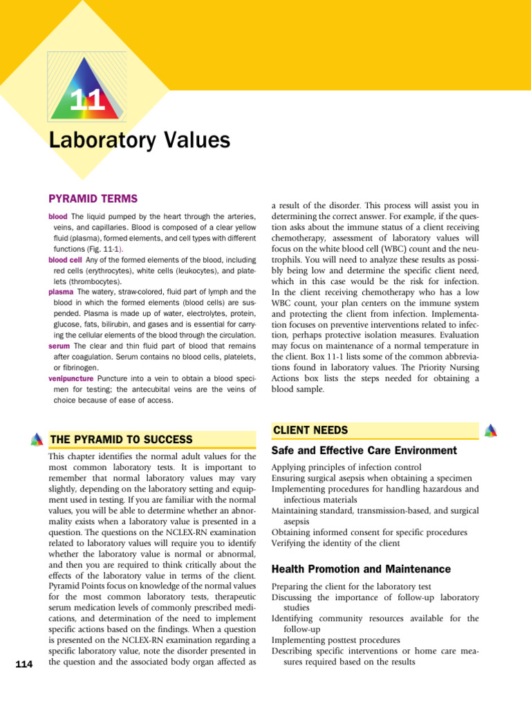 Lab Values 0 | PDF | Coagulation | Blood Plasma