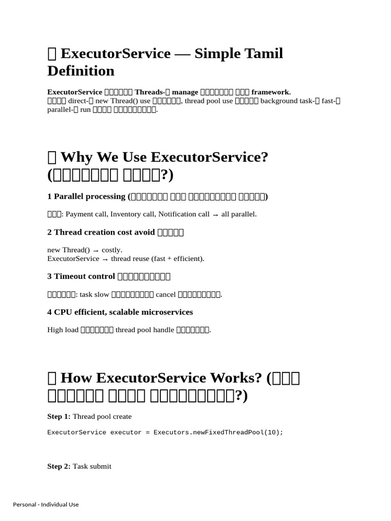 Executor Service 3 | PDF