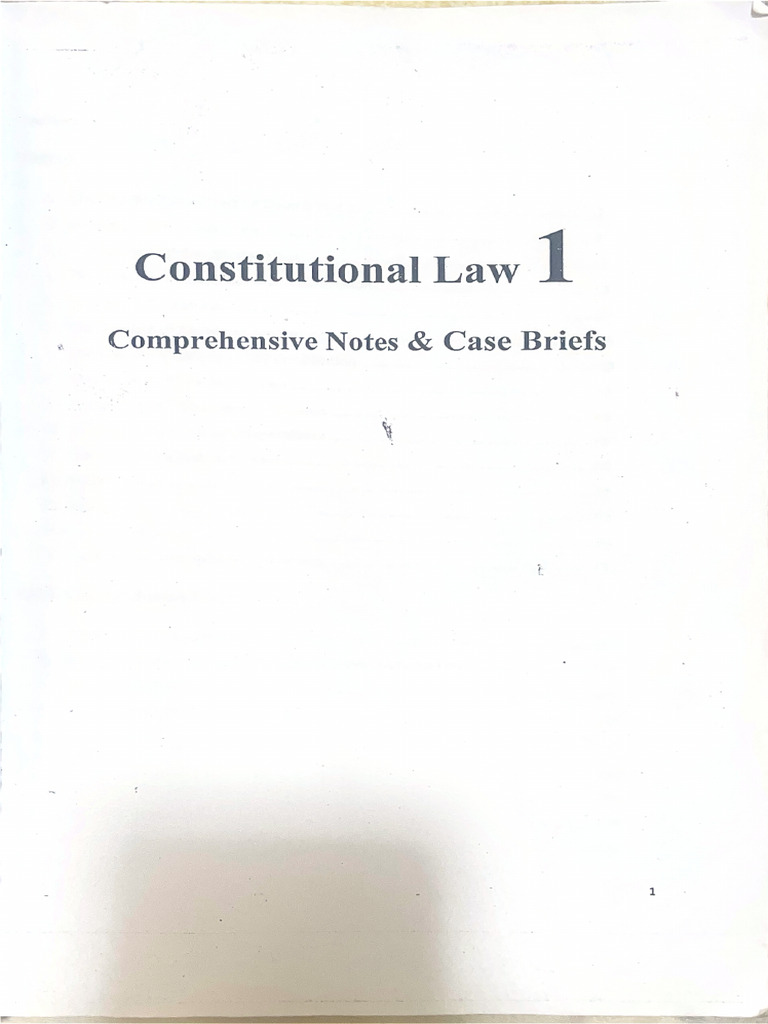 Constitutional Law 1 | PDF