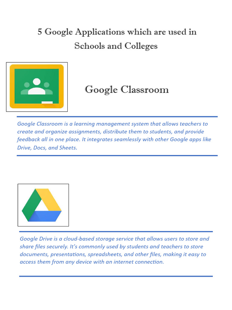 5 Google Applications Which Are Used In | PDF