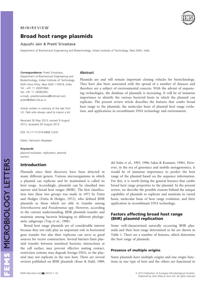 Fems Final 2013 | PDF | Plasmid | Molecular Cloning