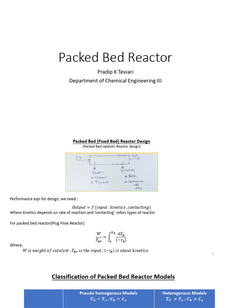 6 CHL 7010 Packed Bed Reactor 2025 | PDF | Chemical Reactor | Mechanics