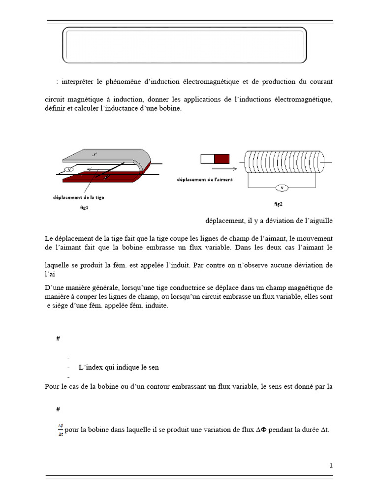 4 Induction Et Auto Induction Electromagnetique | PDF | Inducteur ...