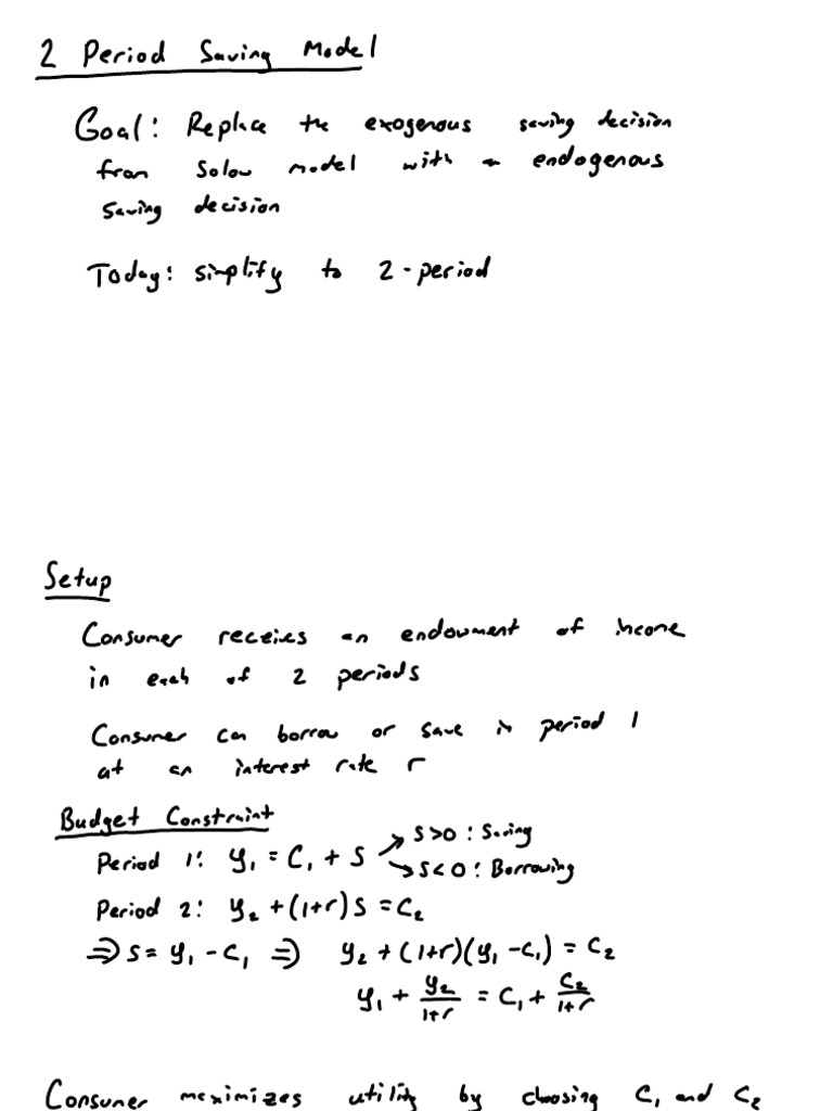 Saving Model | PDF | Utility | Consumption (Economics)