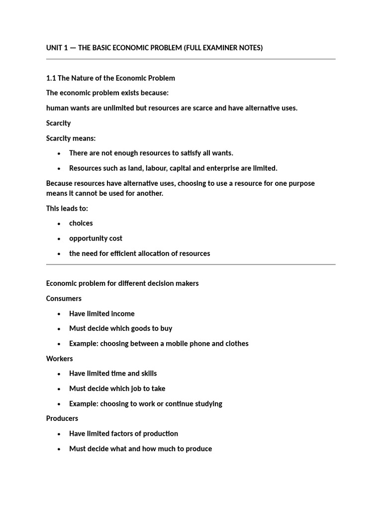 Econmics Notes | PDF | Inflation | Economic Equilibrium