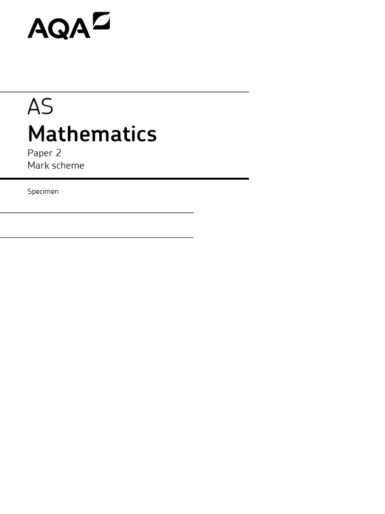 AS 2 Specimen MS | PDF | Quartile | Skewness
