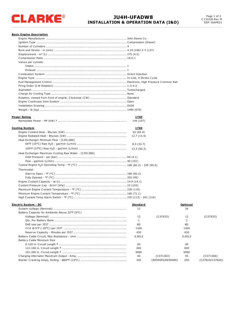 Fire Pump | PDF | Engines | Diesel Engine