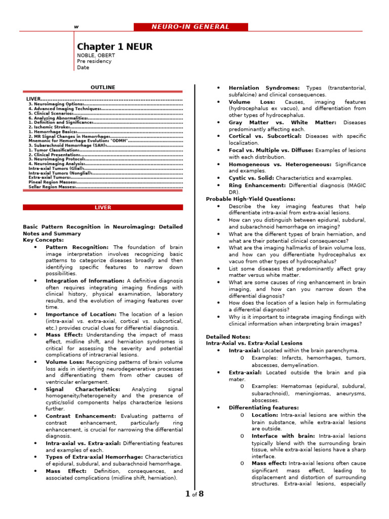 Neuro Notes Radio | PDF | Stroke | Cerebral Cortex