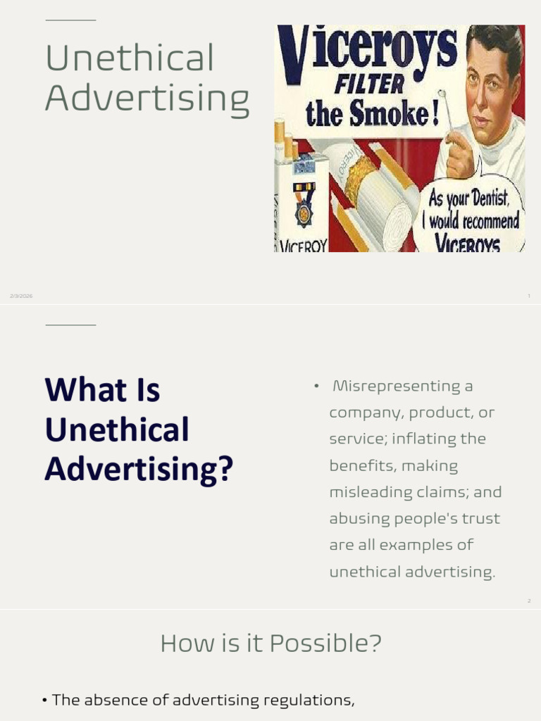 Ethical Concerns in Advertising (2) | PDF | Fee | False Advertising