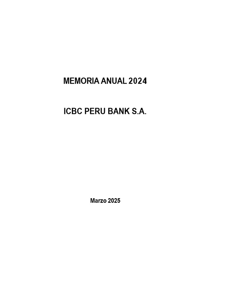 ICBC Peru Memoria 2024 | PDF | Bancos | Perú
