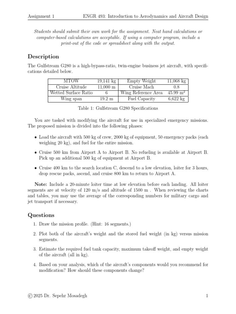 ENGR 493 Assignment 1 | PDF