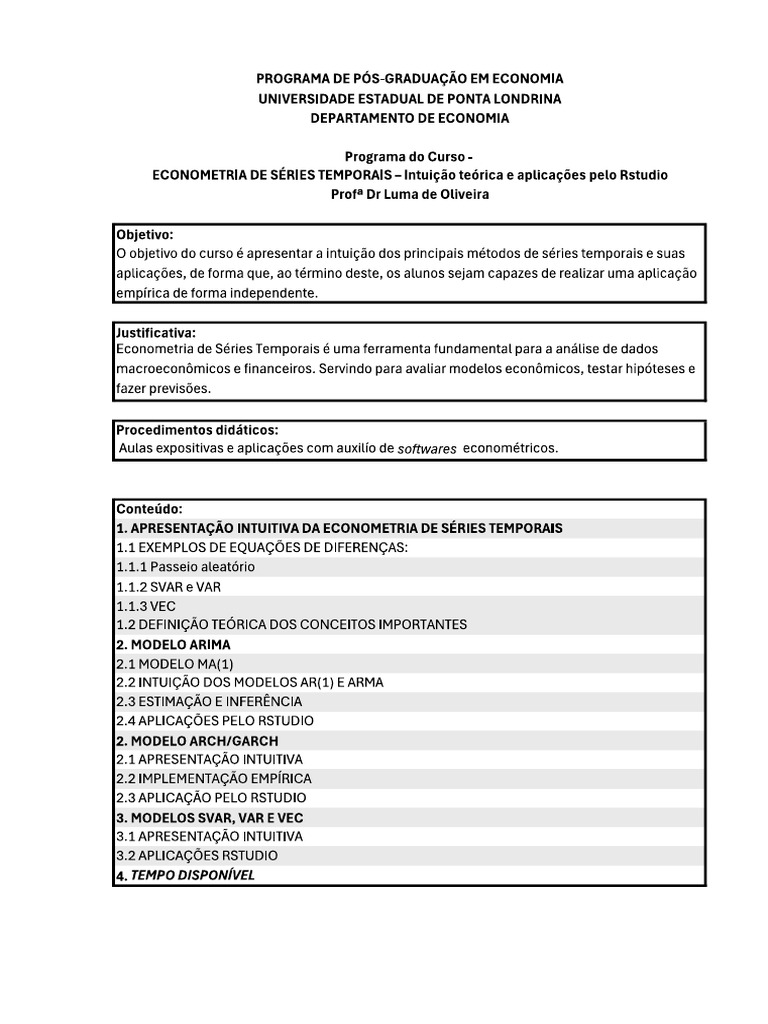 Programa | PDF