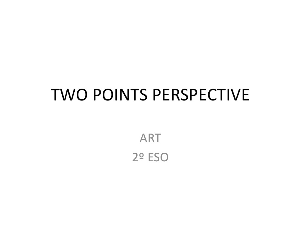 Two Point Perspective Drawing Guide | PDF
