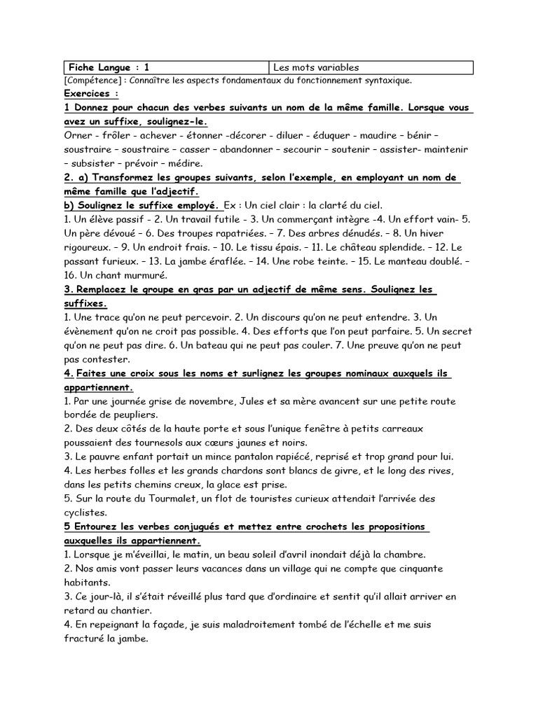 Autres 5 | PDF | Verbe | Phrase