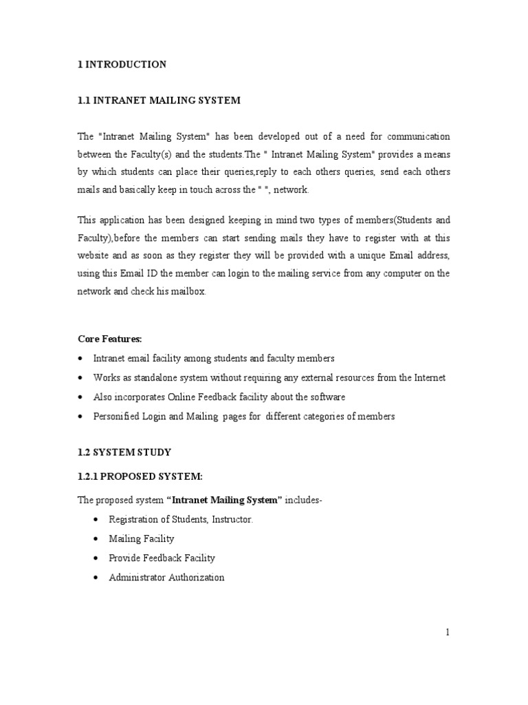 Intranet Mailing System | PDF | Software Testing | Conceptual Model