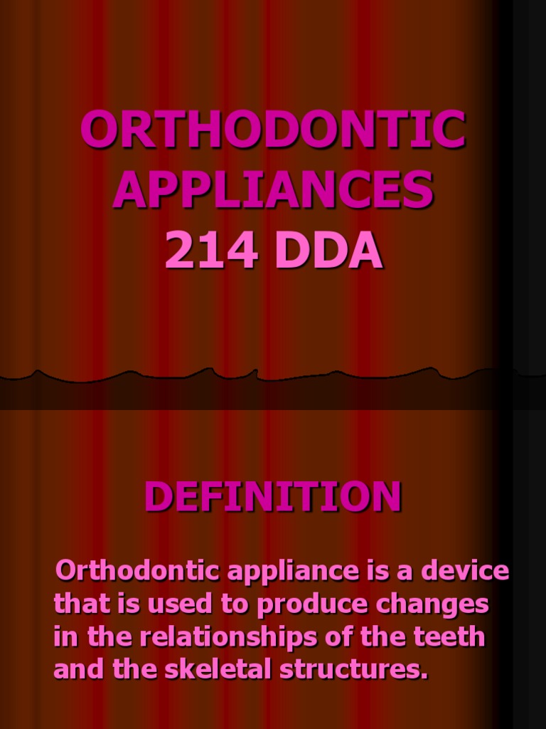 Orthodontic Appliances PDF
