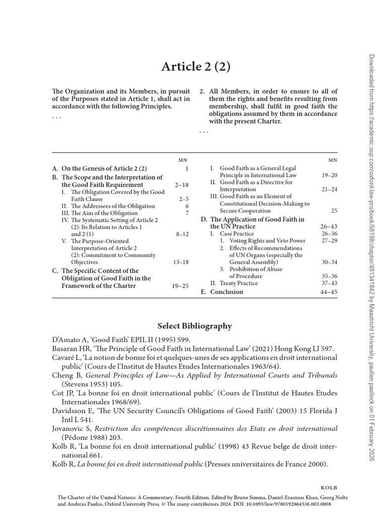 Article 2 | PDF | International Law | United Nations