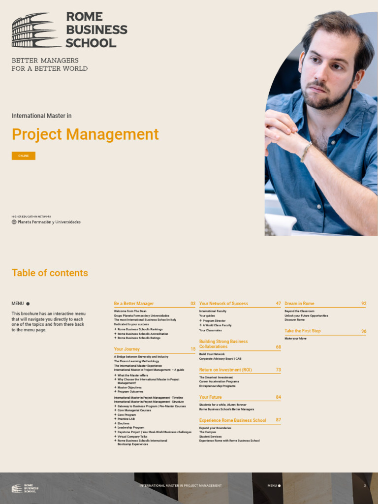 RBS International Master in Project Management | PDF | Master Of ...