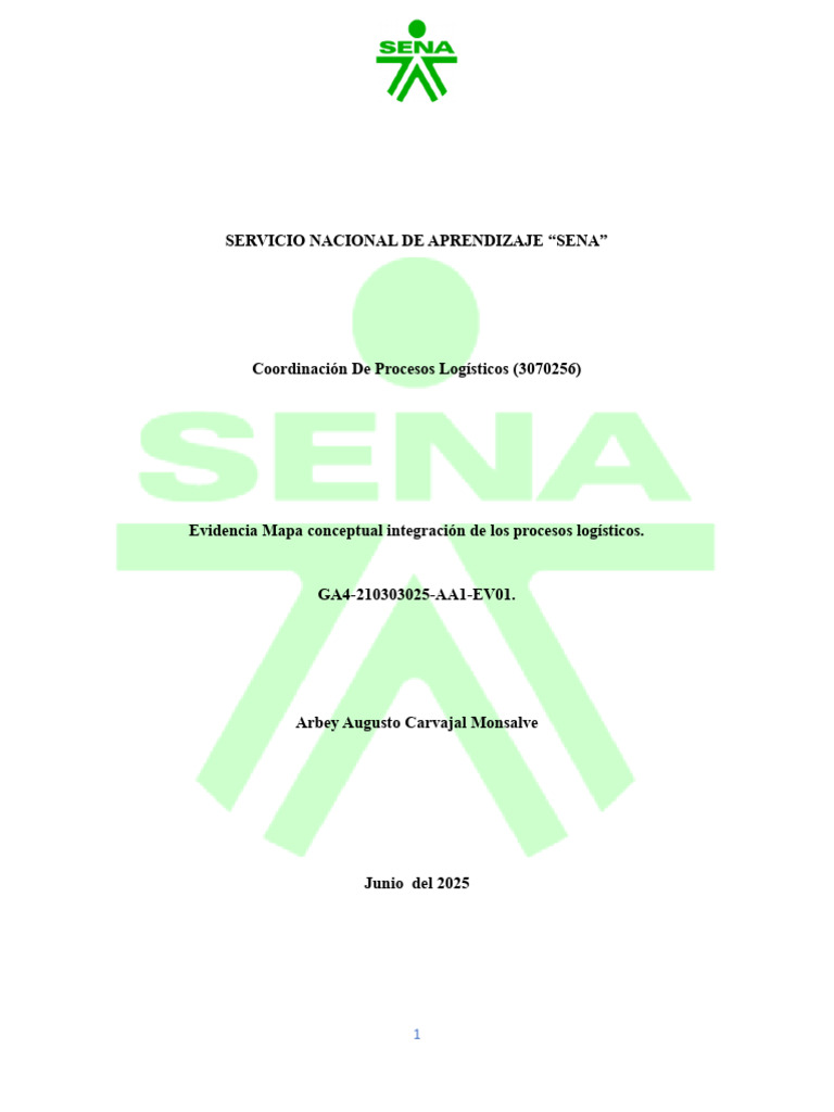 Evidencia Mapa Conceptual Integración de Los Procesos Logísticos. GA4 ...