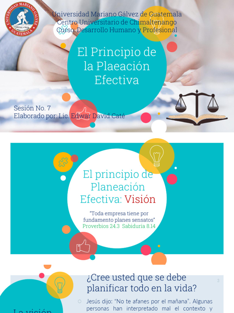 Sesión No. 7 - El Principio de Planeación Efectiva | PDF ...