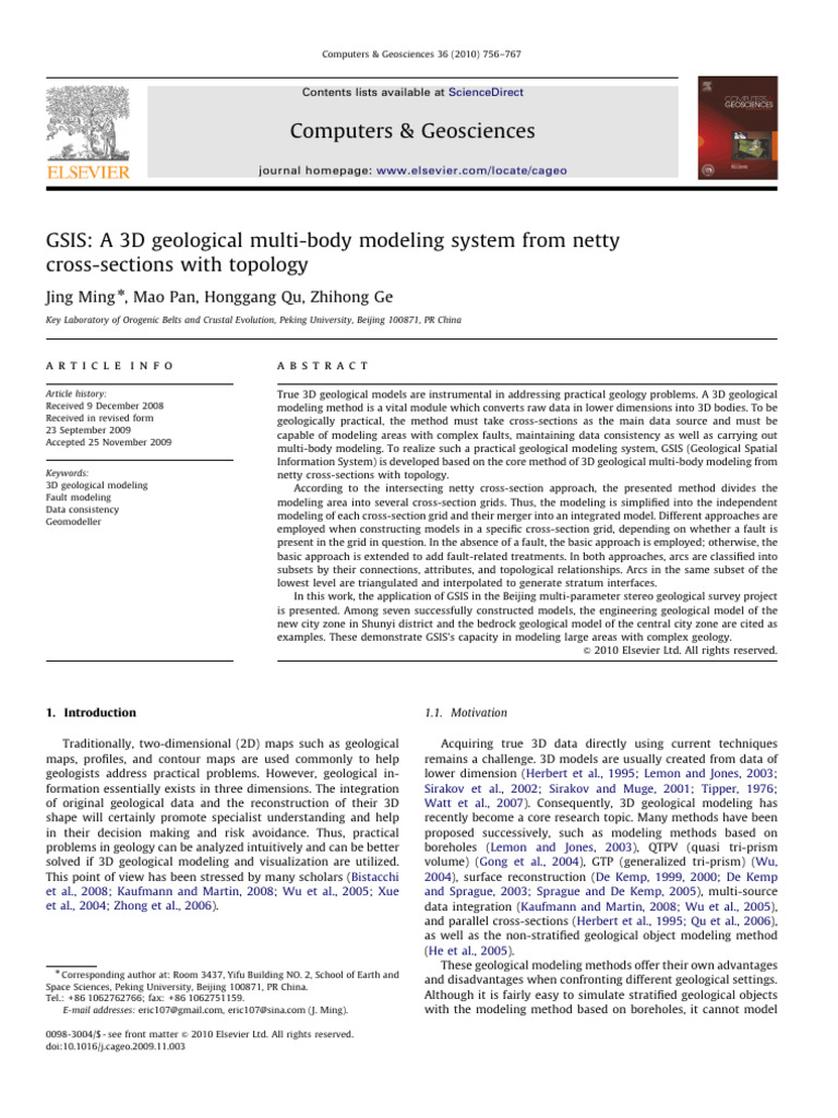 GSIS_A3Dgeologicalmulti-bodymodelingsystemfromnetty | PDF | 3 D ...