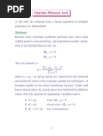 Durbin Watson Test