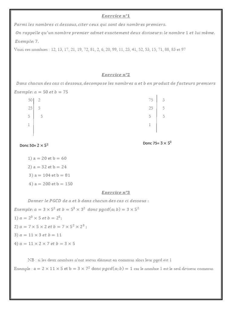 Exercice N | PDF