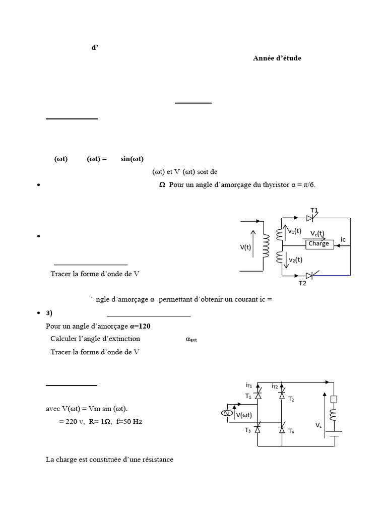 TD2 - Elp - 2023 - 2024 | PDF | Redresseur | Électromagnétisme