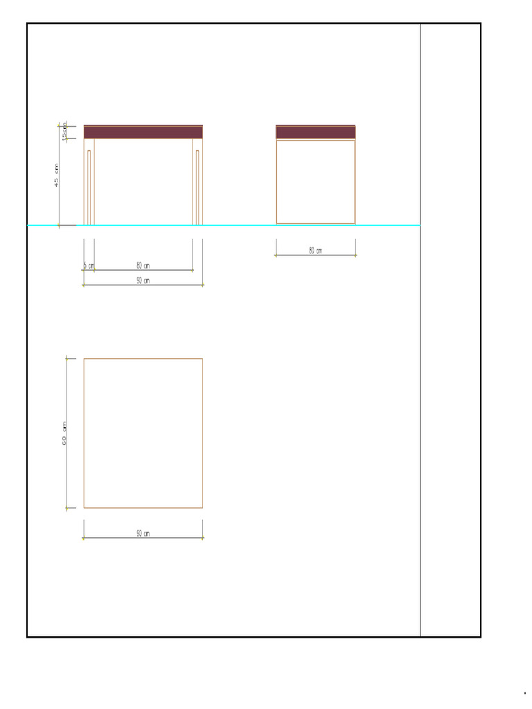 Free CAD Drawing Modern Tea Table Design | PDF