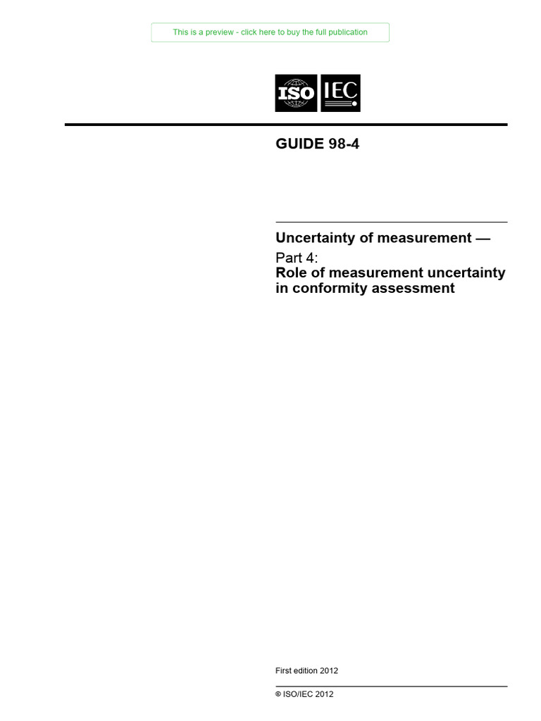info_isoiecguide98-4{ed1.0}en - copia | PDF | Metrology