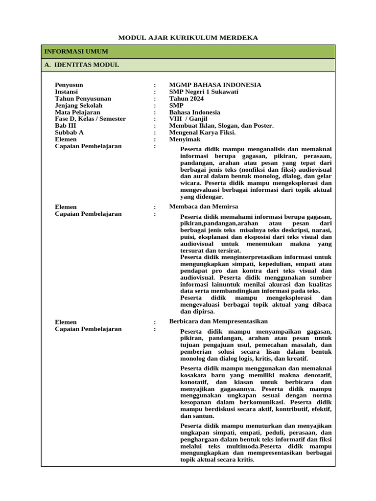 Modul Ajar BAB 3 Sudah Print | PDF