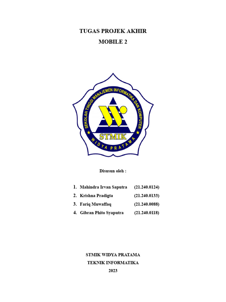Tugas Projek Akhir Mobile 2 Final | PDF