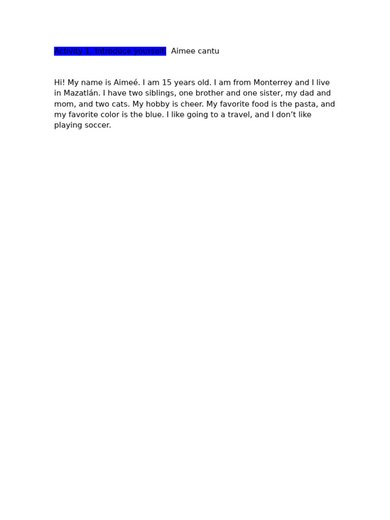 Activity 1 | PDF