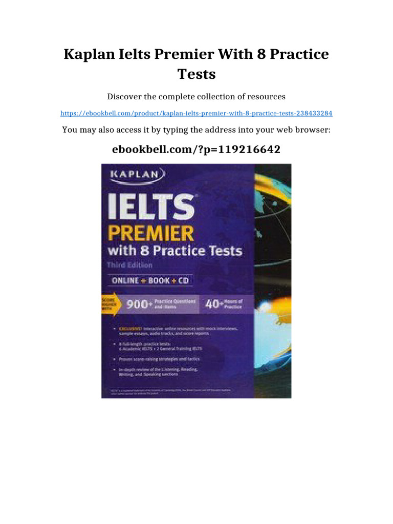Kaplan IELTS Premier With 8 Practice Tests PDF Available | PDF ...