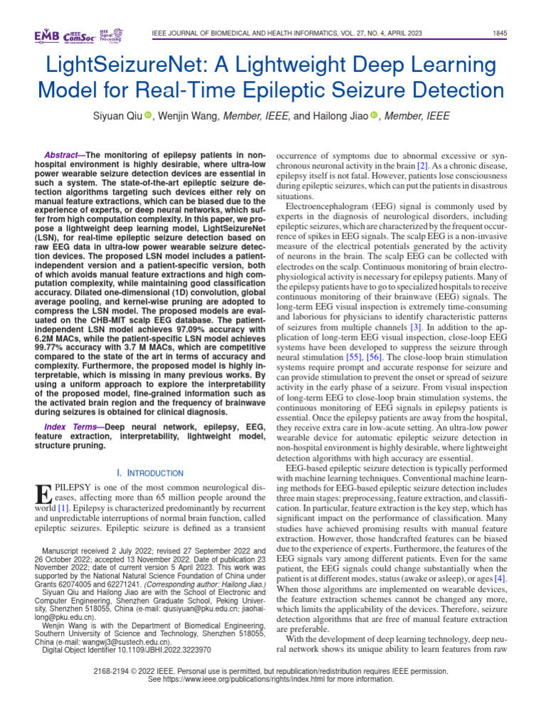LightSeizureNet A Lightweight Deep Learning Model For Real-Time ...