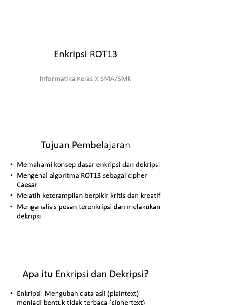 Materi ROT13 | PDF