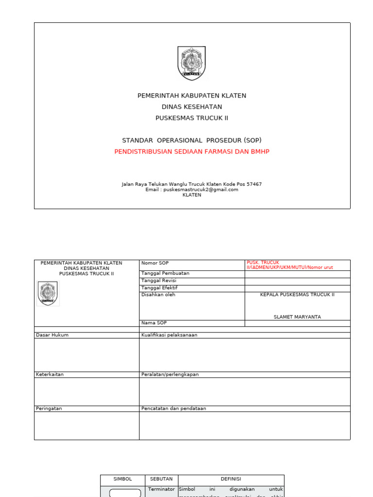 Template Sop | PDF