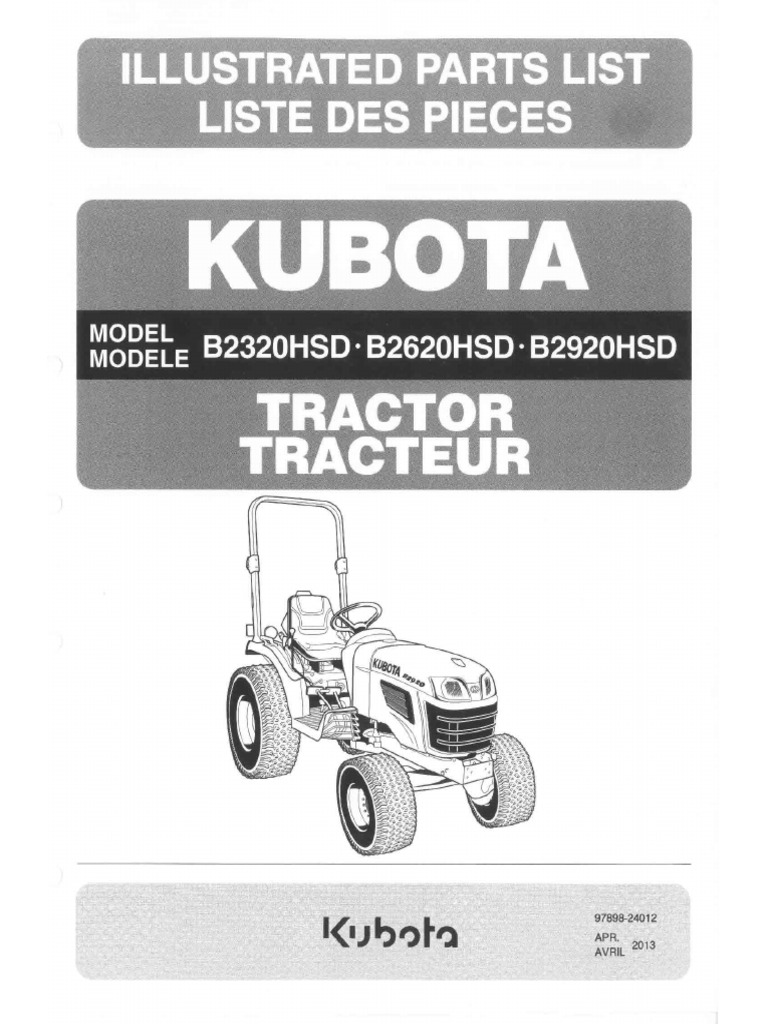 B2320 2620 2920 HSD Parts | PDF