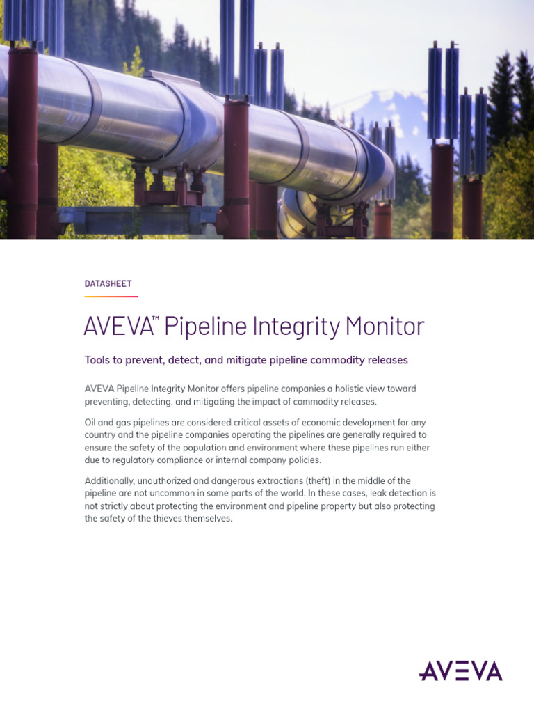 Datasheet - AVEVA Pipeline Integrity Monitor | PDF | Machine Learning ...