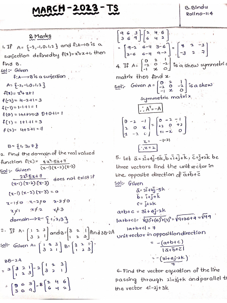 IA Model Paper | PDF