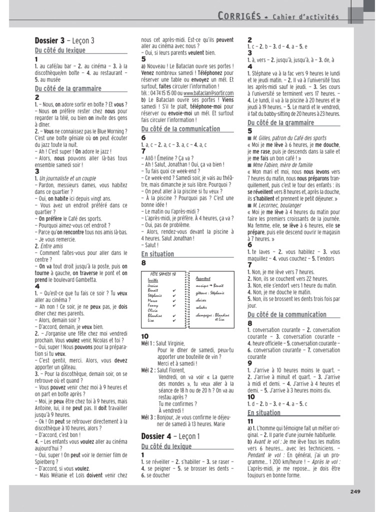 Corriges AE Niveau 2 | PDF