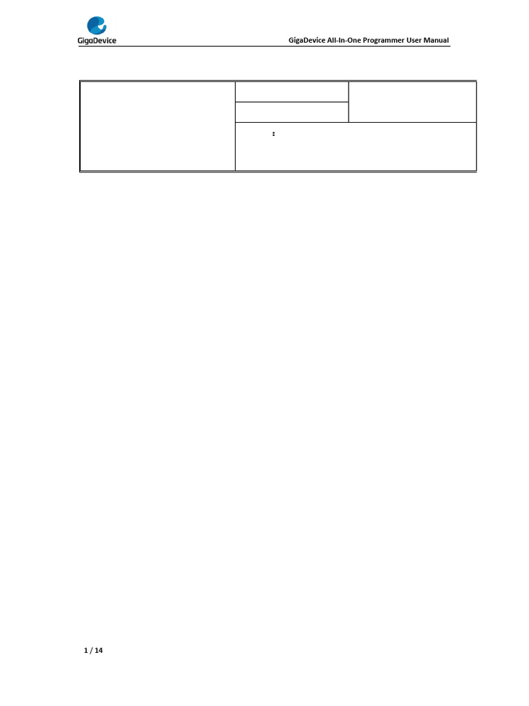 GigaDevice All-In-One Programmer User Manual | PDF | Usb | Microcontroller