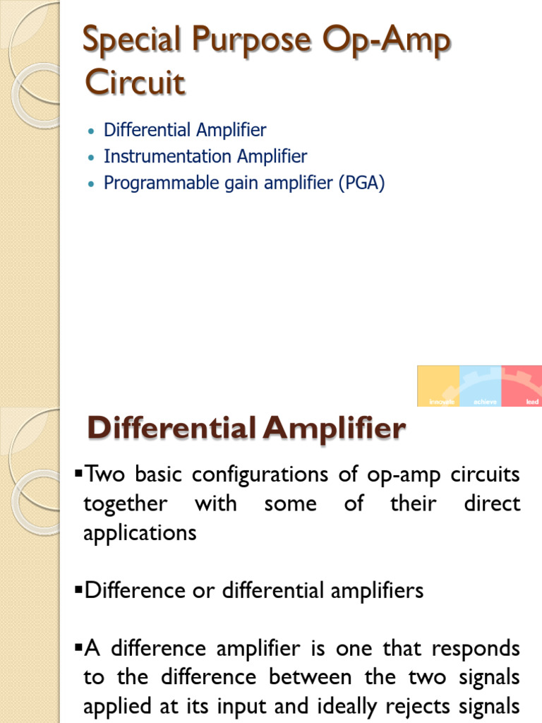 3 Difference Instrumentation Amp | PDF | Amplifier | Operational Amplifier