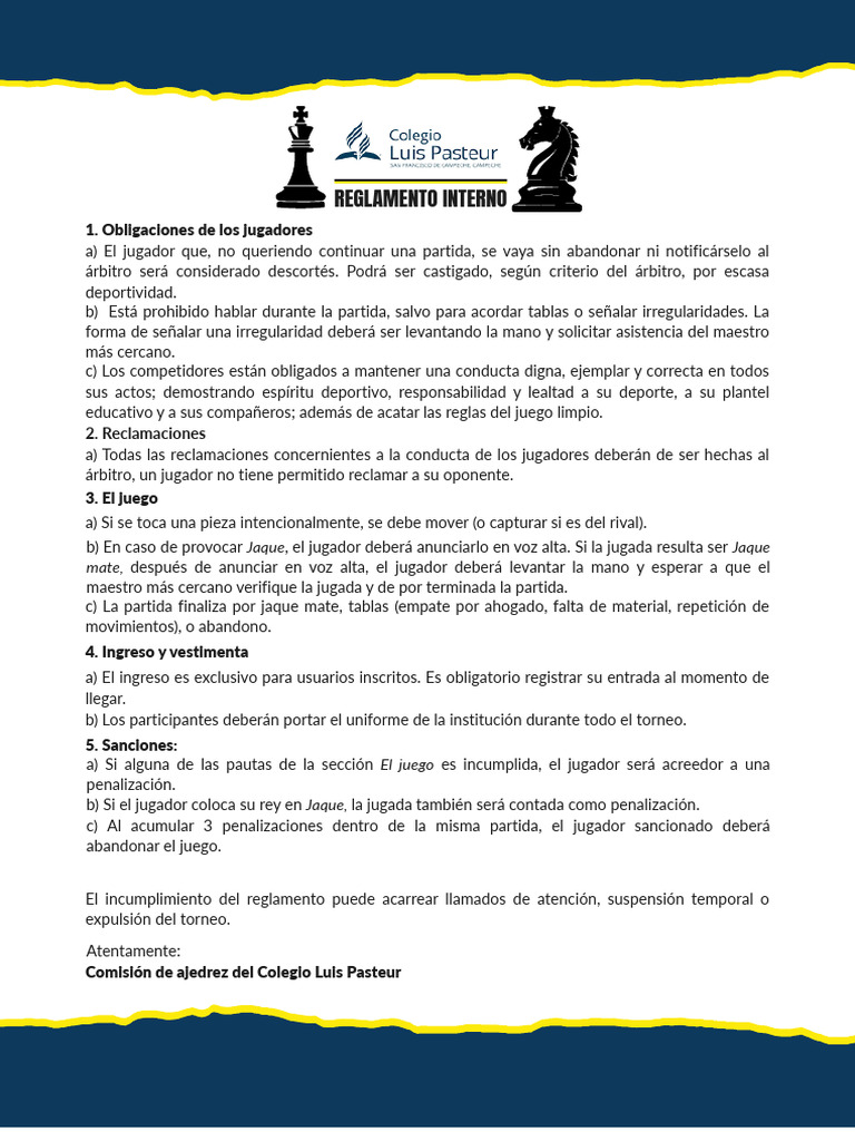 REGLAMENTO | PDF