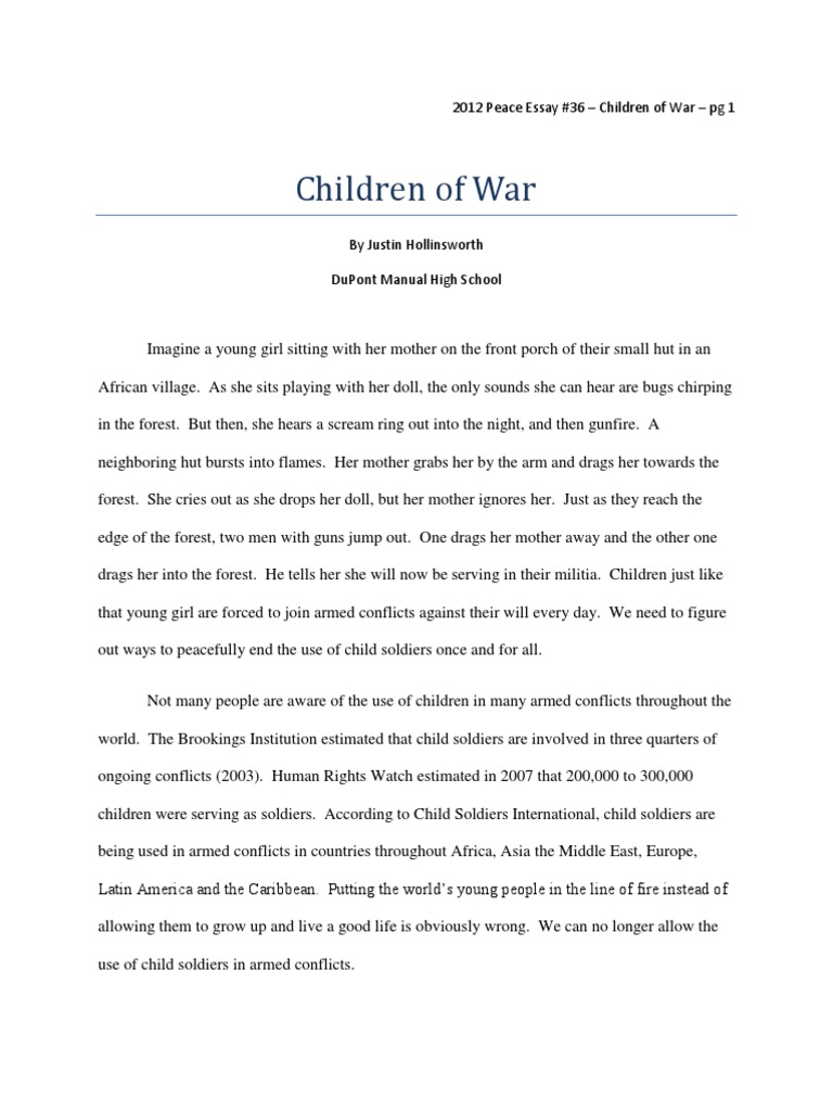 war and peace essays