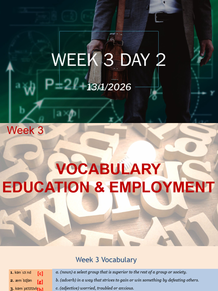 Lesson 2 - Week 3 - Level 3 | PDF | Verb | Adjective