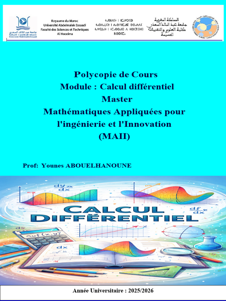 Polycopie Calcul Diff 25-26 | PDF | Norme (Mathématiques) | Fonction ...
