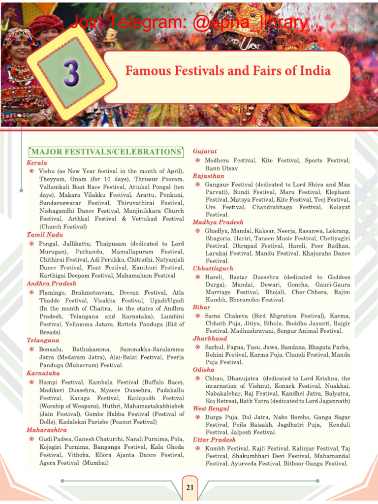 3.famous Festival | PDF